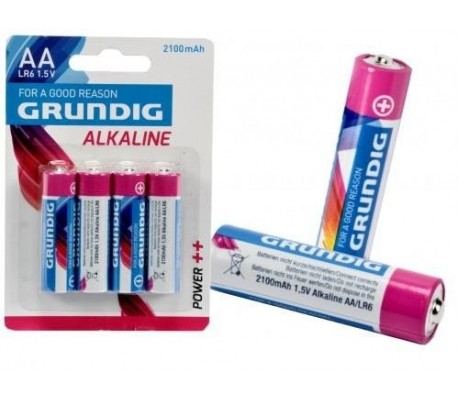 Paquete de 4 pilas alcalinas - Grundig AA alcalina LR6 1.5V 2100 mAh