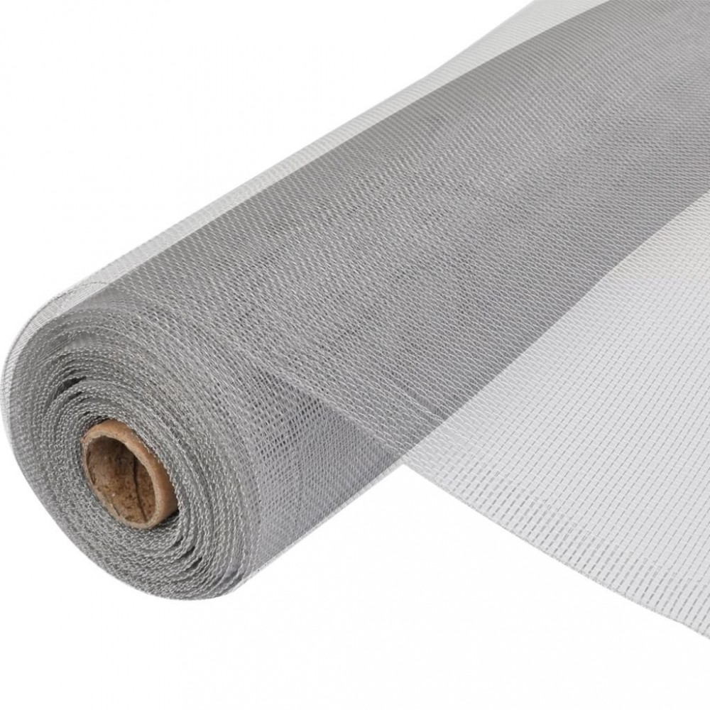 Rollo de red mosquitera STARKEN GBROT todo tipo de ventanas 100x250cm gris