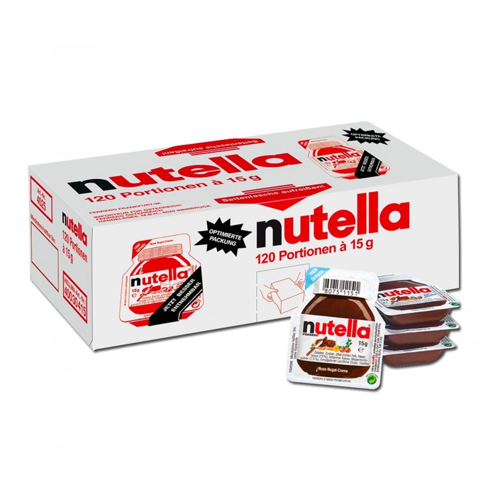 Ferrero Nutella paquete de ahorro 240 paquetes de 15g de crema untable