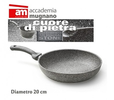 Sartén 20 cm de piedra - antiadherente - Accademia Mugnano Linea CUORE DI PIETRA