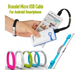 Pulsera unisex de silicona con doble funcion - cable de datos y cargador para movil Samsung