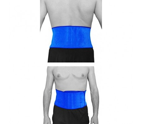 Banda elástica corsé faja lumbar ajustable para el dolor y ayudar a la sudoración en neopreno AZUL