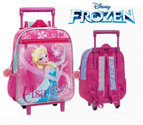 Mochila infantil con ruedas escolar con motivo de ELSA Y ANA DE FROZEN Disney Junior 23 x 28 x 10 cm 4192751 