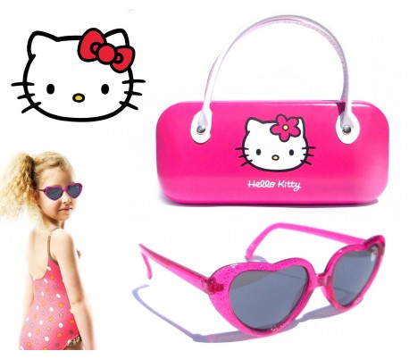 Gafas de sol infantiles para niña con funda de regalo HELLO KITTY 100% protección UV KITTYPACK4 