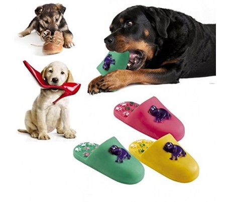 Juguete para animales para morder hecho de goma con sonido interior en forma de ZAPATO (17cm) 