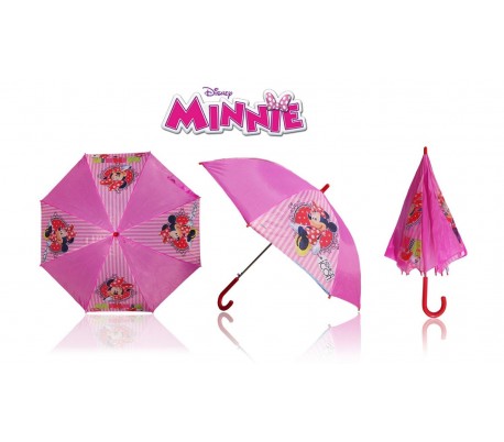 Paraguas para la lluvia con motivo de MINNIE MOUSE 65 x 76 cm color rosa - DISNEY 3614