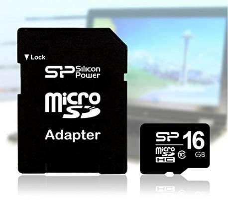 Tarjeta de memoria SILICON POWER 16GB tarjeta micro SD con adaptador SD tipo SDHC Clase 4