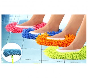 MOP 2 EN 1 - Zapatillas fregona (Pack de 2 - Utilizable hasta la talla 44) en diferentes colores