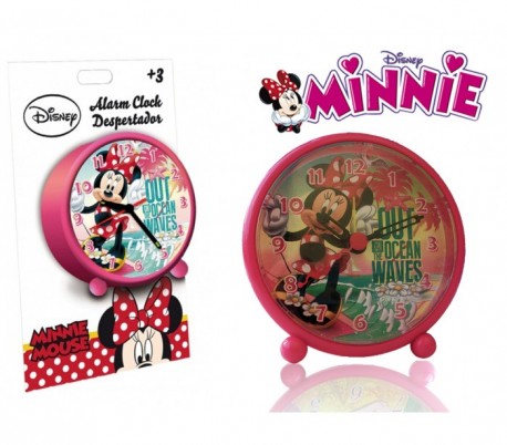 Reloj despertador infantil para niño y niña con motivo de MINNIE MOUSE - Disney WD16051