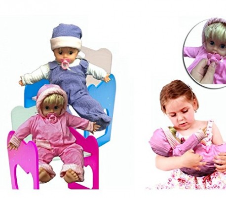 Bebé muñeco con chupete en rosa y azul - Juego y juguete infantil para niño y niña LINEA CIGIOKI 