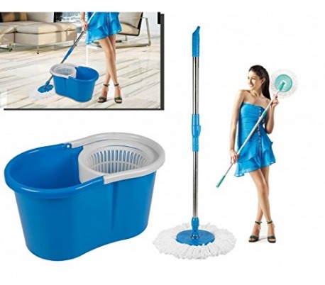 Cubo + Fregona (Giratorio 360º) con mango extensible MAGIC MOP - LIFETIME CLEAN 53922 - Limpieza del hogar