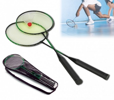 Pack de 2 raquetas de bádminton con funda para el transporte 