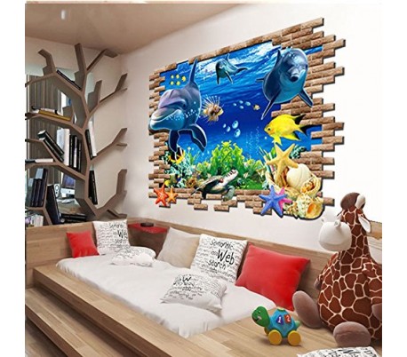 Vinilo 3D con efecto hiperrealista y motivo de CASTILLO MEDIEVAL (60 x 90 cm) - Decoración del hogar