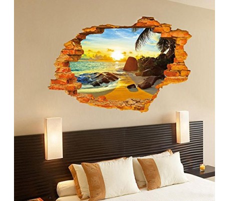 Vinilo 3D con efecto hiperrealista y motivo de FONDO DEL MAR (70 x 100 cm) - Decoración del hogar