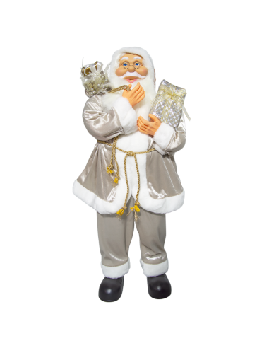 Traje Champán Papá Noel 144292 Decoración 90H cm Mini luces y Sonidos