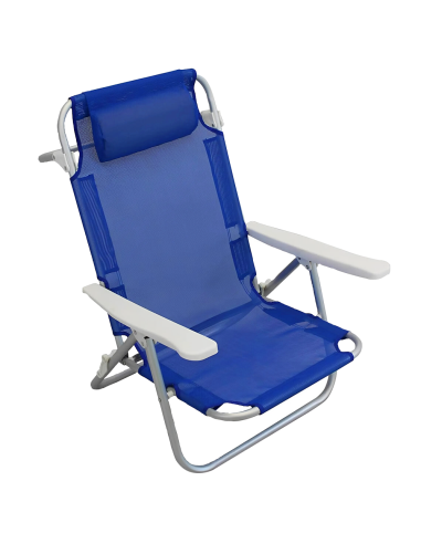 Silla de playa Spiaggina en Textilene con cojín reclinable de aluminio