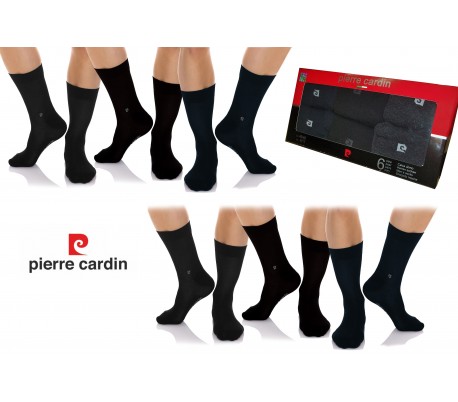 MWS1943 PC REGALO Pack de 6 pares de calcetines de COLORES  hechos de algodón PIERRE– CARDIN Ropa interior masculina