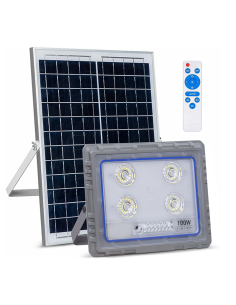 Proyector Solar LED 100W Panel Solar Crepuscular 6500K...