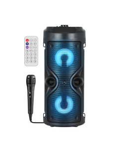 Caja de Altavoz Bluetooth con Micrófono Karaoke y Luces...