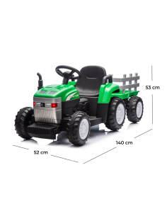 Tractor Eléctrico para Niños Lamas LT984 con Remolque Removible 12V