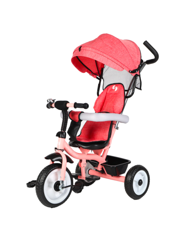 Triciclo FUNNY LT982 Cochecito para Niños Silla de Paseo con Capota Parasolar