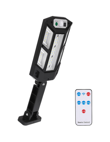 Faro Solar PP-902T de Pared, Sensor de Movimiento, Control Remoto, 43 LED