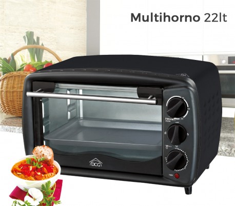 DCG MB9822 Multihorno 22lt con puerta de vidrio templado y termostato regulable 1500watt