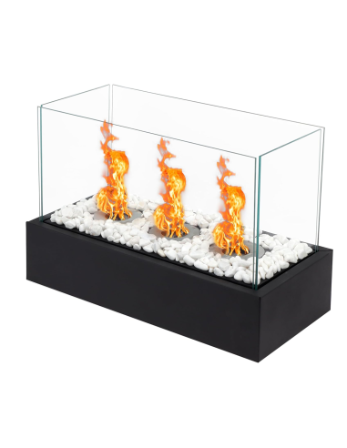 Chimenea Eléctrica de Bioetanol 1100W de Mesa Llama Real 45x20.5x28cm