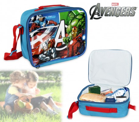 MV92271 Portamerienda térmico infantil con motivo de THE AVENGERS / LOS VENGADORES (6 x 20 x 9 cm)