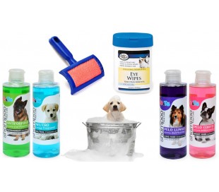 Kit completo de ducha para perro - Champú de (200 ml) IO&TE