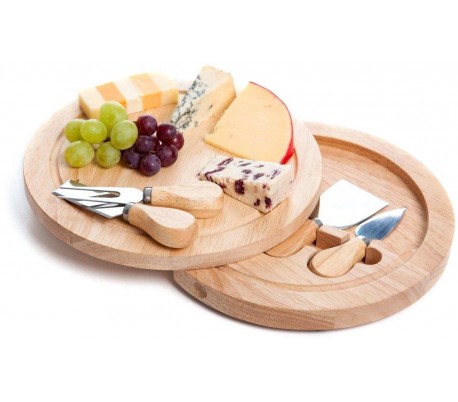 739619 Set de accesorios para servir queso (incluye tabla de madera)