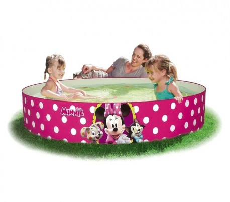 91067 Rígida piscina Bestway redonda de Minnie Mouse 152 x 25 cm color rosa 