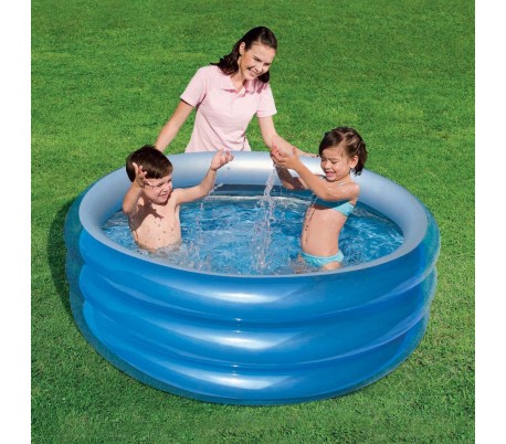 51041 Piscina inflable Bestway 3 anillos 150 x 53 cm azul metálico 