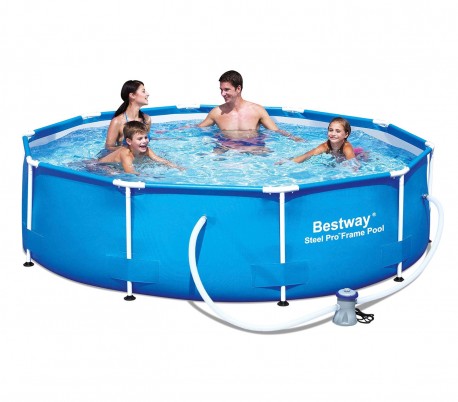 56408 Piscina de suelo estructural con motor Bestway 305 x 76 cm PVC 