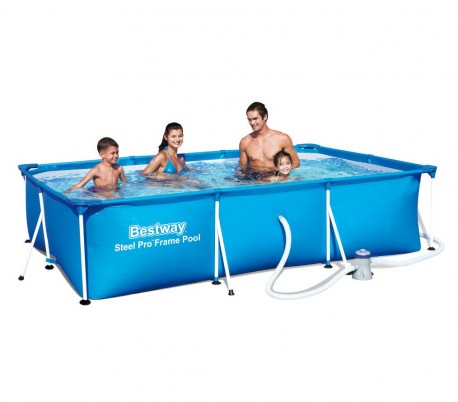 56411 Piscina estractural de suelo con motor Bestway 300 x 201 x 66 cm