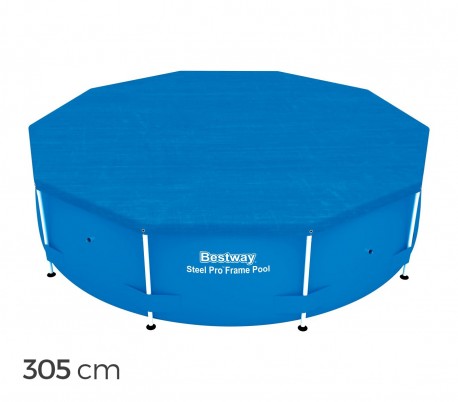  58036 Cubierta para piscina sobre tierra Bestway lámina polietileno de 305 cm