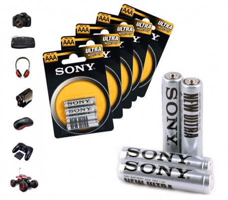 Paquete de 32 - 52 - 76 - 100 Mini Sony New Ultra tamaño AA de 1,5 V AAA R03 de zinc-carbono