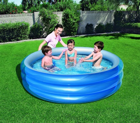 51043 Piscina inflable Bestway 3 anillos 201 x 53 cm reflectante interior