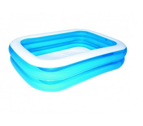 54005 Piscina rectangular inflable Bestway familia 2 anillos 201 x 150 x 51 cm 