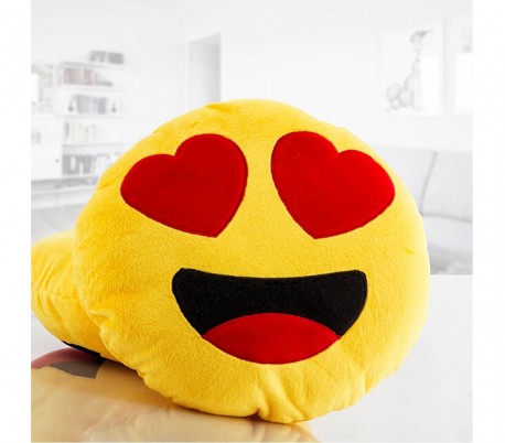  621038 Almohada de emoticono de pequeños corazones emoji 30 cm de diametro