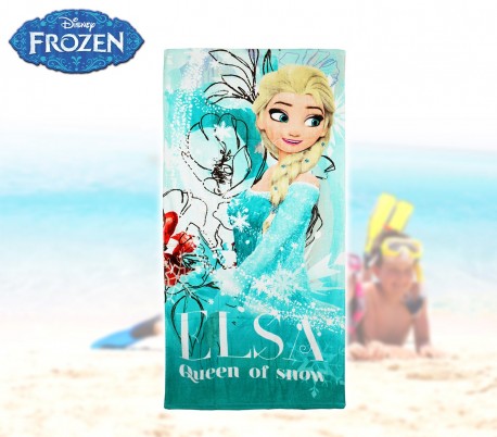  WD16937 Toalla de playa de la princesa Elsa de Frozen 140x70 cm 100% algodón