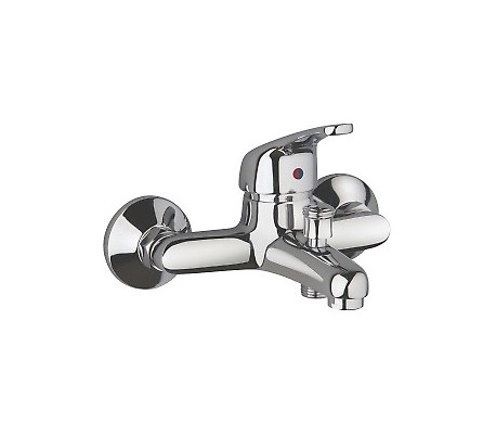 Grifo mezclador universal de acero cromado para bañera